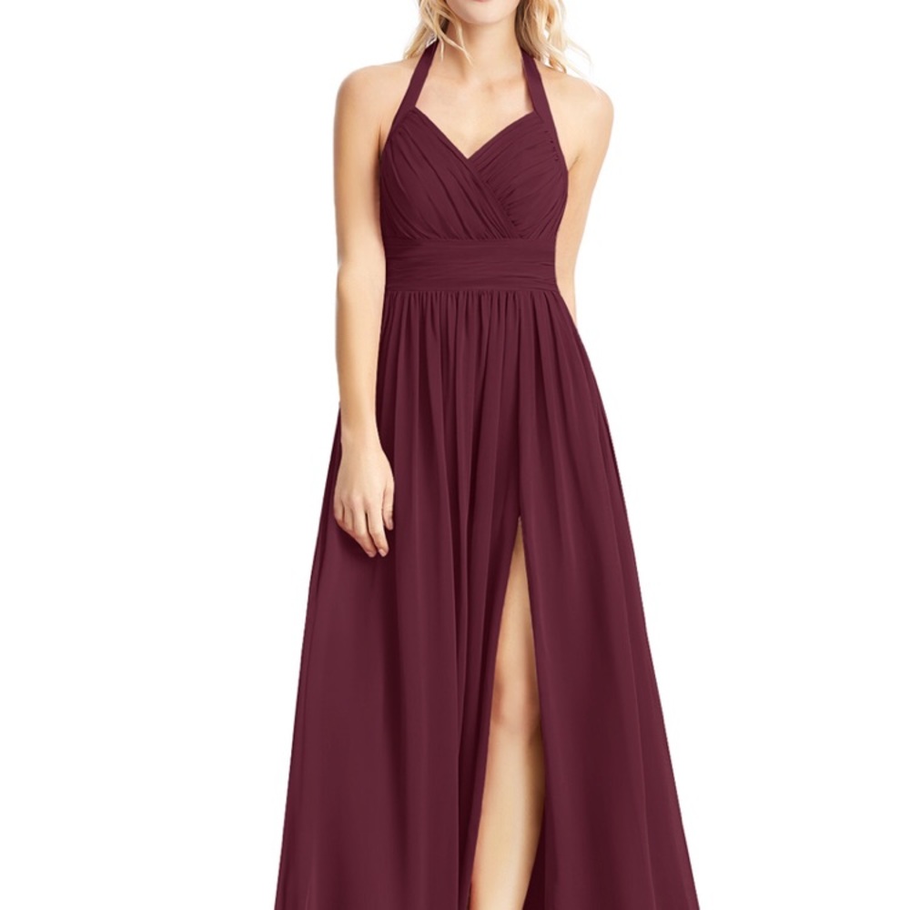 Azazie Veronica A12 Cabernet Bridesmaid Dress